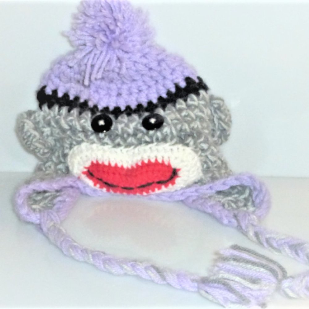 MONKEY Thick Hand Knitted KID'S TOQUE Winter Hat Unisex Hat Novelty Hat